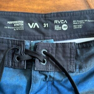 RVCA board shorts . Used like new . Zipper / Velcro / tie closure . Side pocket